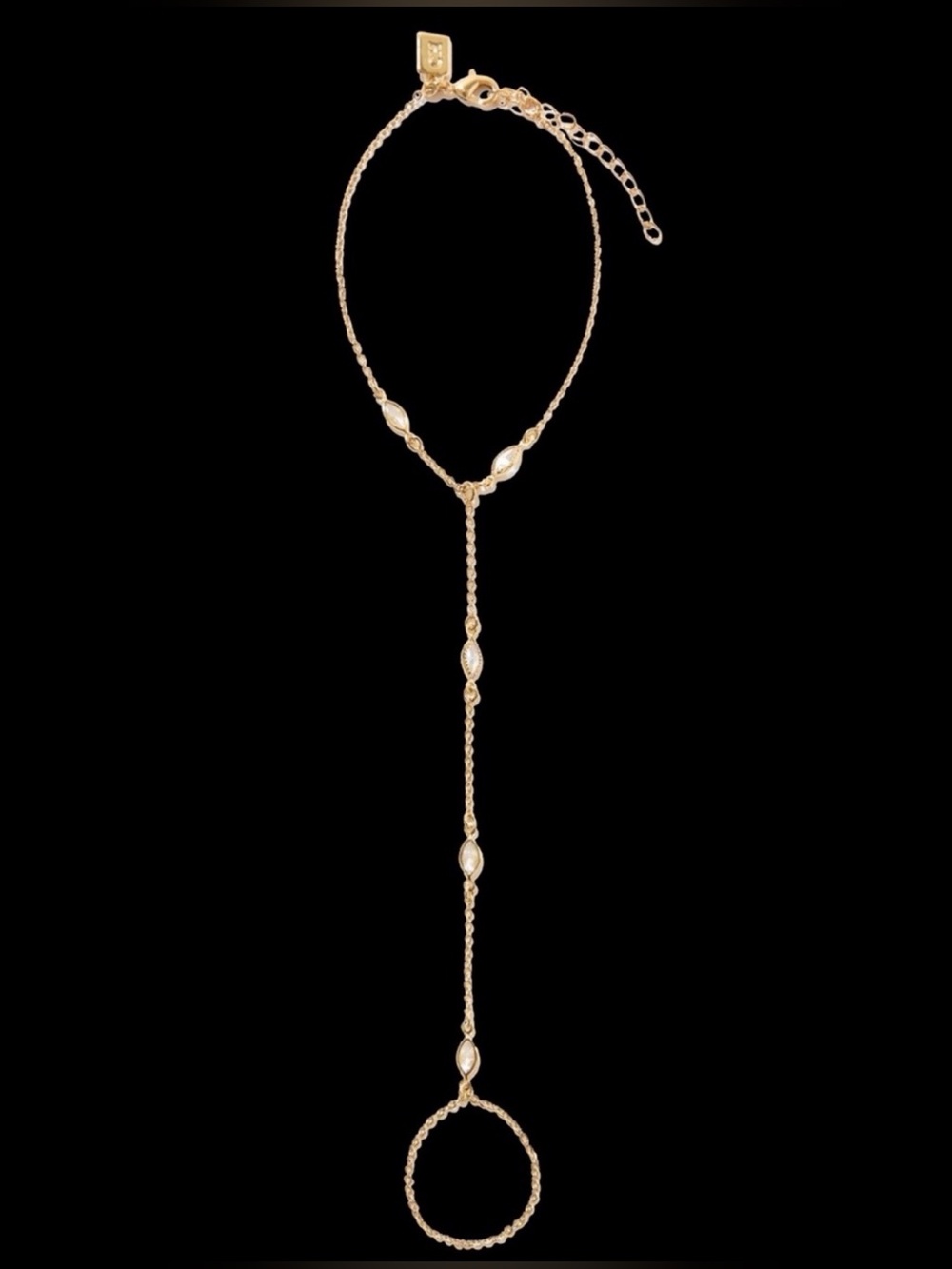 Crystal Haze Resort Crystal Hand Chain Gold Tone New! Brand New in Package $120